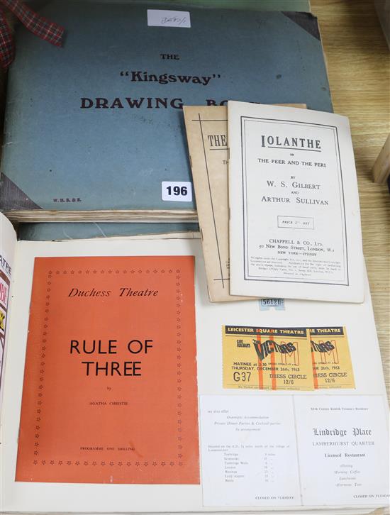 A large quantity of post World War II theatre programmes, in 4 albums and loose, some signed by artists